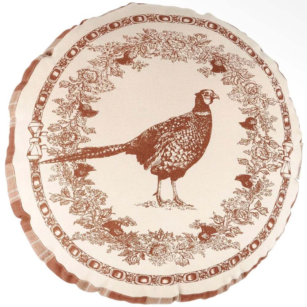 Vintage Pheasant Woven Accent Throw Pillow - ,